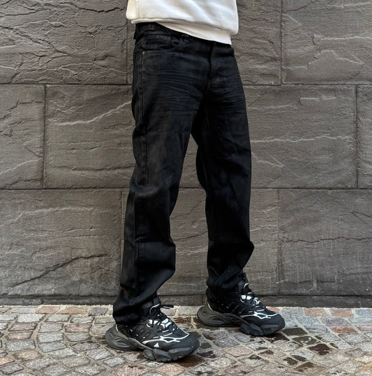 BAGGY SPALMATO BLACK MC